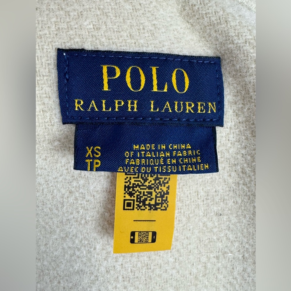 Polo Ralph Lauren Cream Plaid Fringe Jacket Women's Size XS (generous) NWOT - Picture 11 of 11